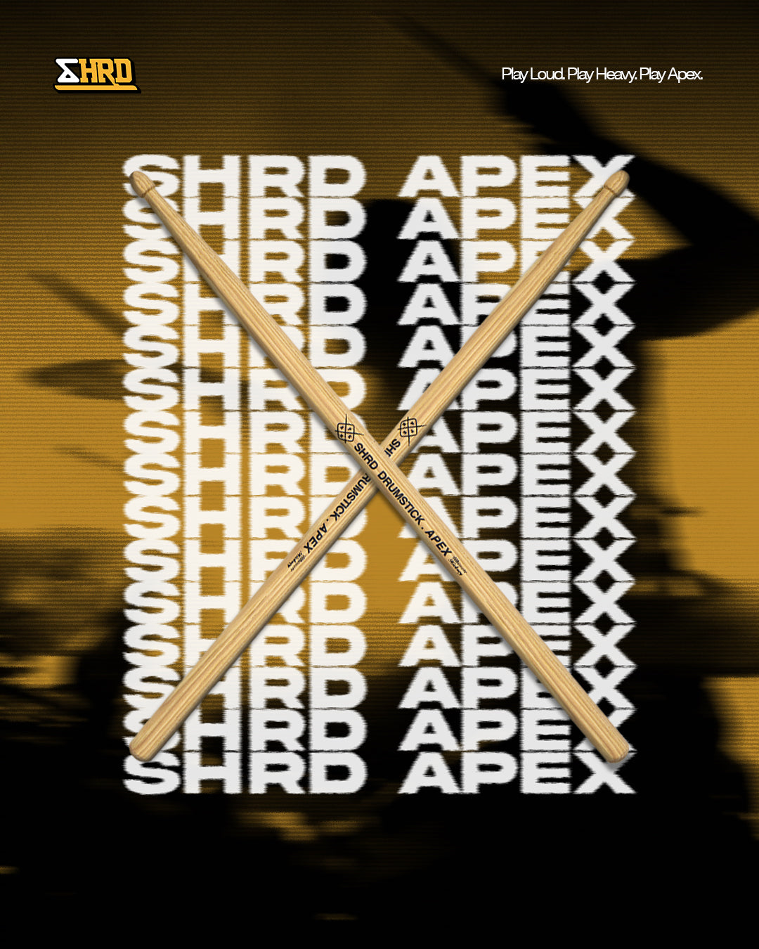 SHRED APEX American Hickory Drumsticks